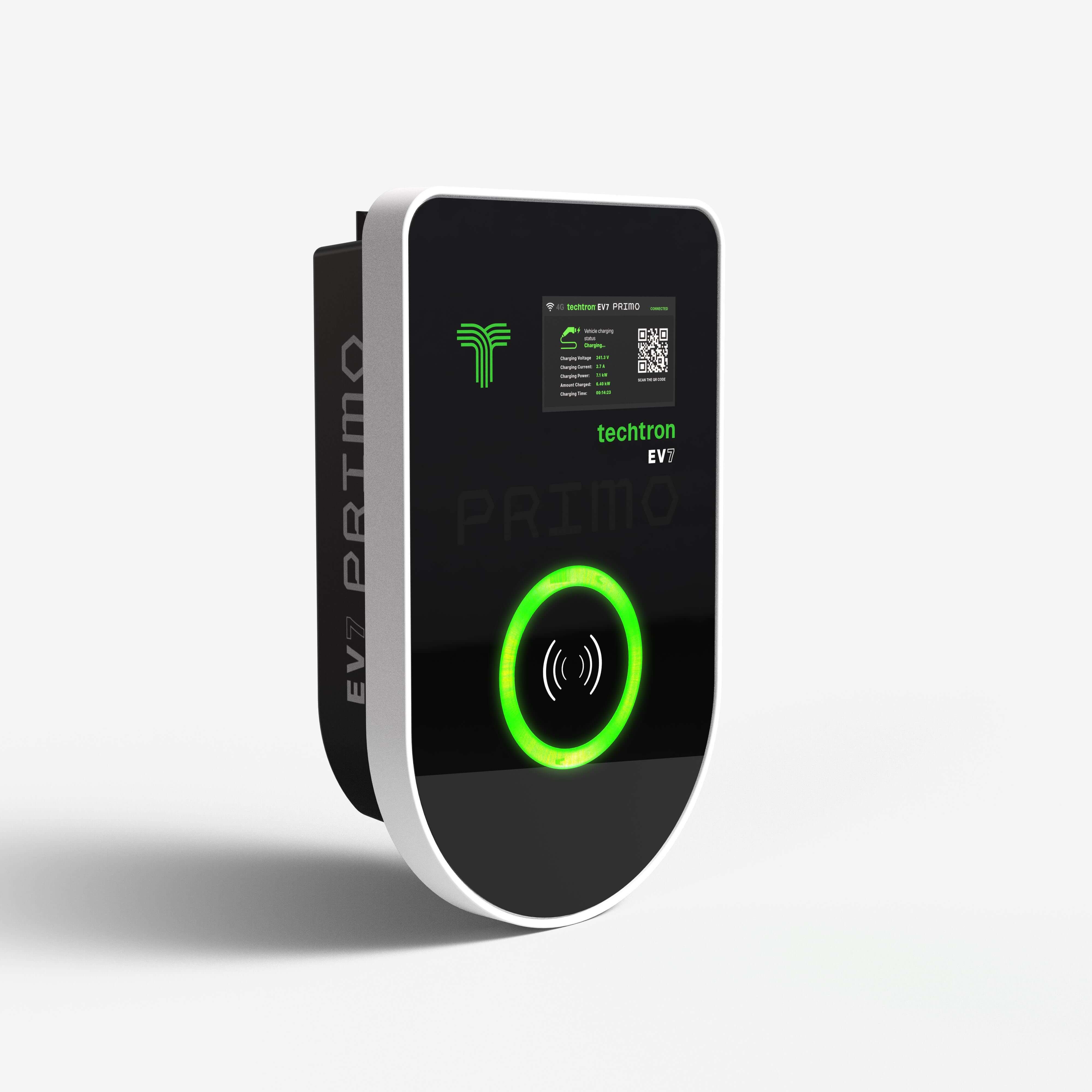 techtron EV7 PRIMO - Voice Controlled + Touchscreen ev-Charger (7.4 kW, Level 2) - Type 2 techtron